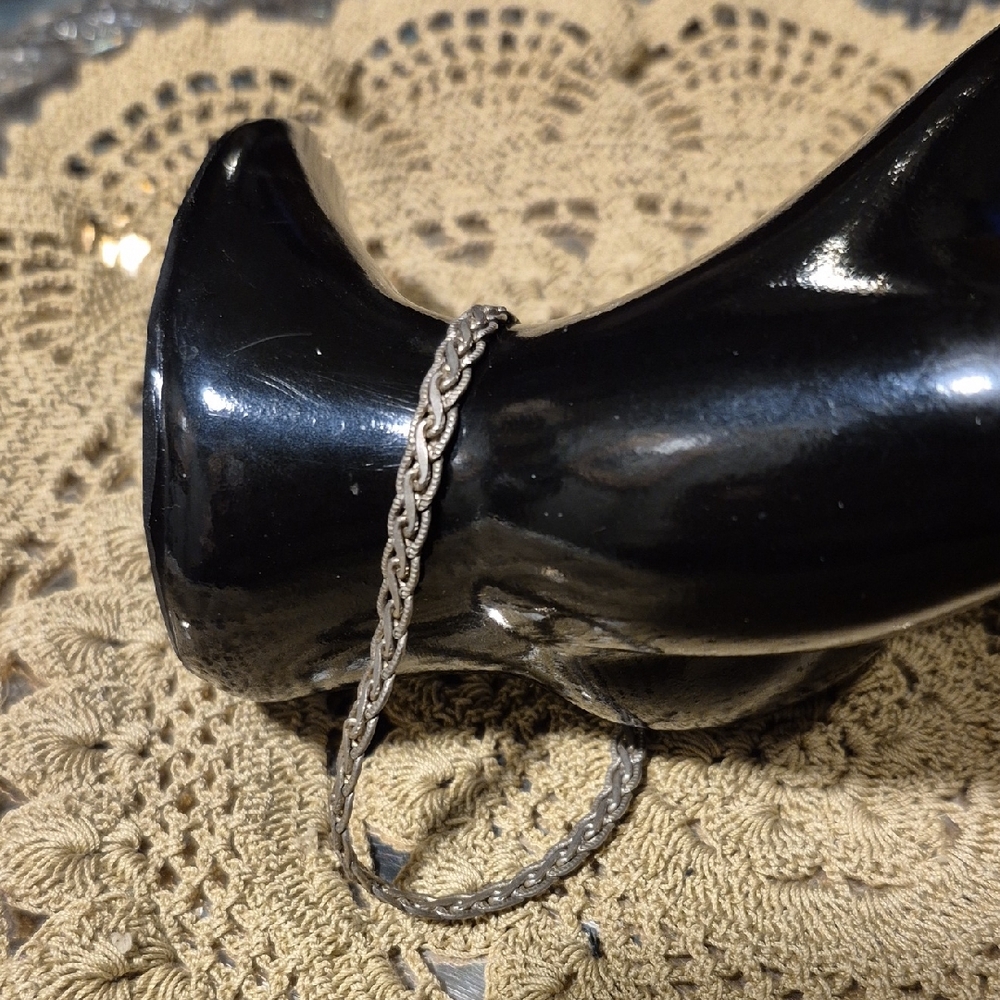 Elegant Vintage 925 Silver Chain Bracelet